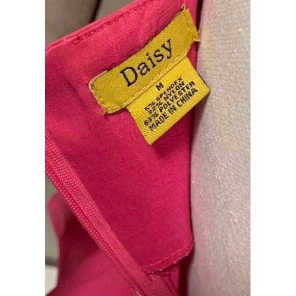 Betsey Johnson Inspired Retro Vintage Fun Rebel Glam Chic Pink One Shoulder Top - Picture 12 of 12